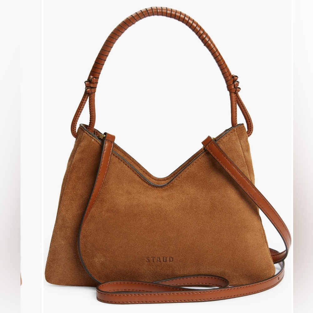 STAUD Valerie Suede Shoulder Bag